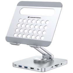 Conceptronic Tablet Dokkoló/tartó - DONN26G (USB-C to HDMI/USB-C PD/USB 3.0/SD/TF)