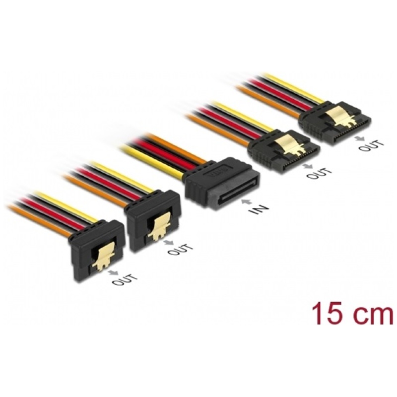 Delock Átalakító Kábel - 60150 (4 x SATA HDD > SATA tűs (apa))