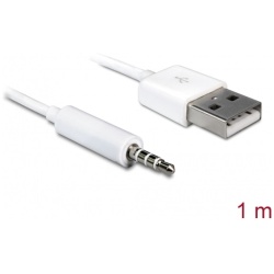 Delock Kábel - 83182 (USB kábel iPhone, Shuffle készülékhez, fehér, 1m)