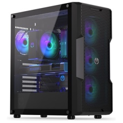 Endorfy Számítógépház - Regnum 400 ARGB (ATX /micro ATX/ITX, 2xUSB3.0, 4x12cm LED ventilátor, ablakos, fekete)