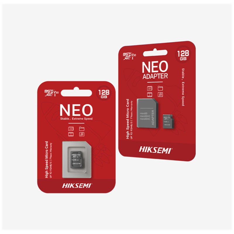 Hikvision HIKSEMI MicroSD kartya NEO 256GB microSDXC Class 10 and UHS I 3D NAND adapter nelkul i406943