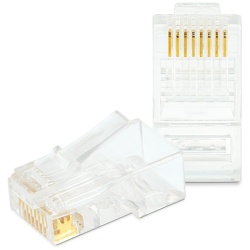 RJ45 Cat6 csatlakozó UTP patch kábelre, 100db/csomag