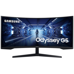 Samsung Monitor 34" - C34G55TWWP (VA, 3440x1440, 21:9, WQHD, 165HZ, 250cd/m2, 1ms, Ívelt)