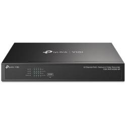 TP-link NVR rögzítő - NVR1008H-8P (8 csatorna, 8 PoE+ port; H265+, 8MP, HDMI, VGA, 2xUSB, 1x Sata(max10TB), audio)